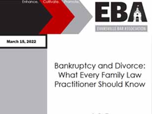 EBA - bankruptcy and devorce