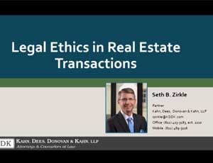 eba Legal Ethics in Real Estate Transactions